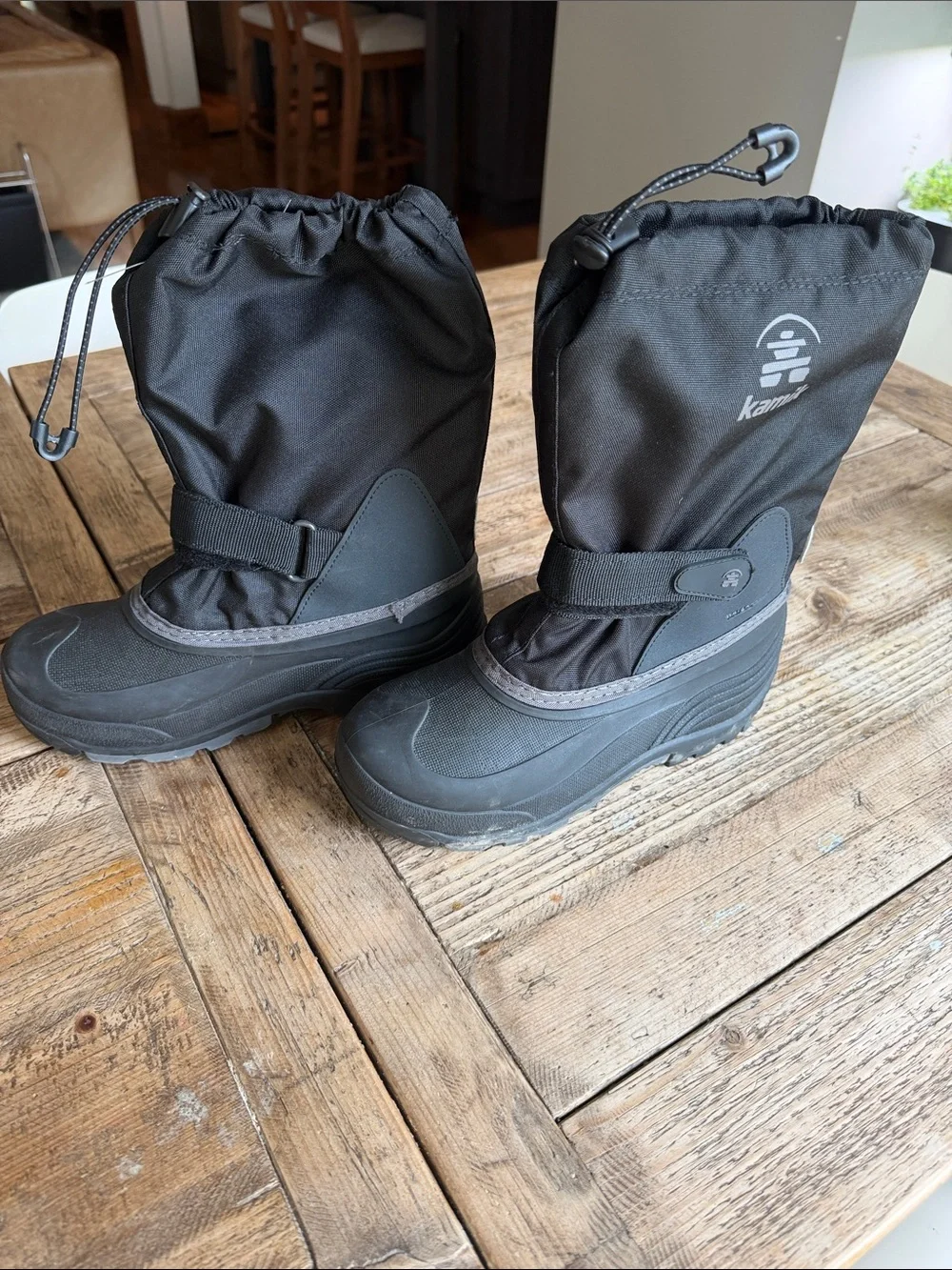 Kamik Black Kids Insulated Snow Boots